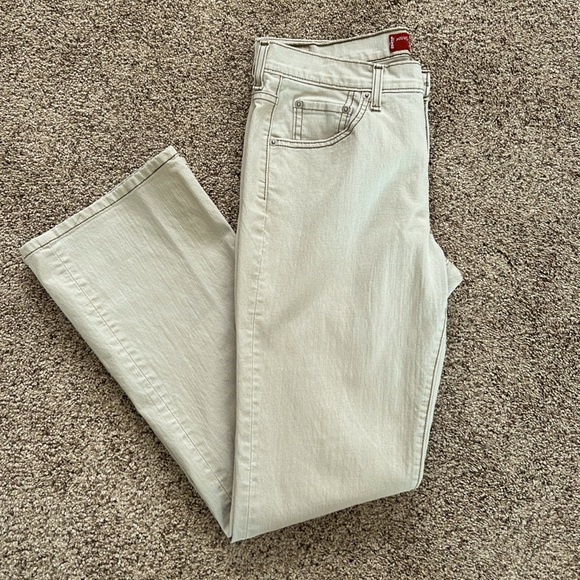 Y2K Levi’s Nouveau 515 Boot Cut Low Rise Stretch Light Tan Jeans Women’s Sz 10 - Picture 2 of 16